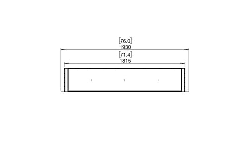 Ecosmart Fire Flex 68DB Double Sided Fireplace Insert - Black Finish / Stainless Steel Burner - ESF.FX.68DB
